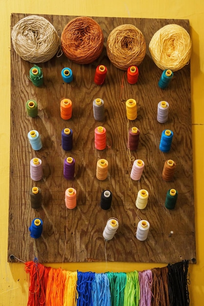thread and needles colorful