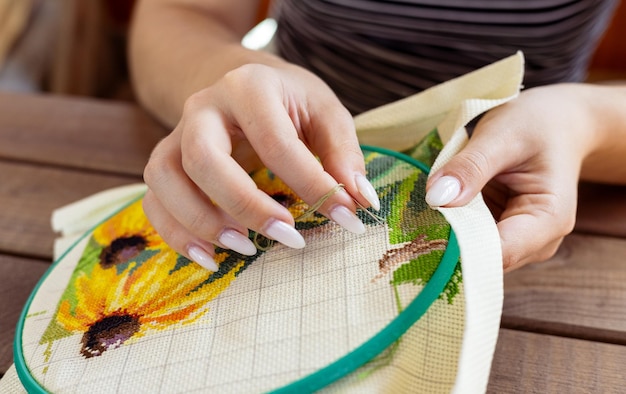 embroidery process steps